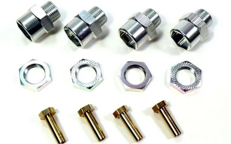 Absima 2560023Aluminium Felgenadapter Set 12mm auf 17mm mit Verbreiterung