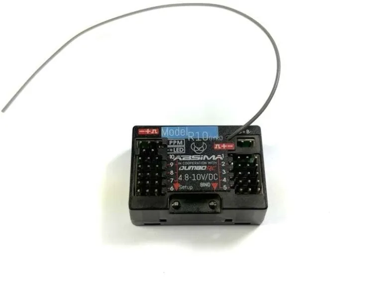 Absima 202002610-Kanal Gyro Empfänger 'R10GYRO' 2.4GHz (für CR10P)