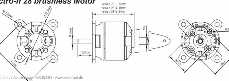 aero-naut 700304actro-n 28-4-880 Brushless Motor