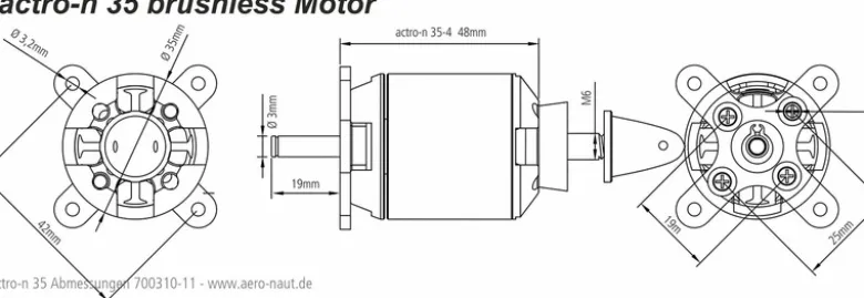 aero-naut 700310actro-n 35-4-1100 Brushless Motor
