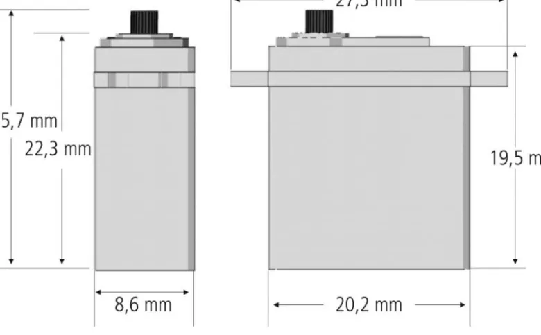 aero-naut 700370AN-8-HBA Micro Servo 3,7g