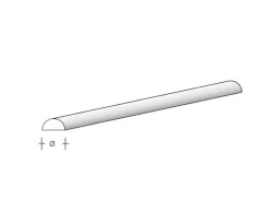 aero-naut 772629ASA Halbrundstab 4,5 x 1000mm Plastikprofil