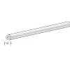aero-naut 772838ASA Rundrohr 6,0 x 4,0 x 1000mm Plastikprofil