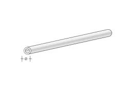 aero-naut 772838ASA Rundrohr 6,0 x 4,0 x 1000mm Plastikprofil