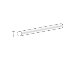 aero-naut 772605ASA Rundstab 2,5 x 1000mm Plastikprofil