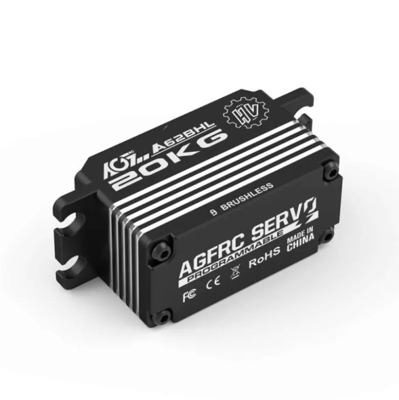 AGF-RC A62BHLA62BHL Low-Profile Brushless HV Servo Stahlgetriebe 20kg