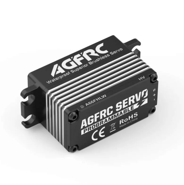 AGF-RC A66FHLWA66FHLW Premium HV Brushless Low Profile Servo Alugehäuse 60kg / 0,1 sek bei 8,4V