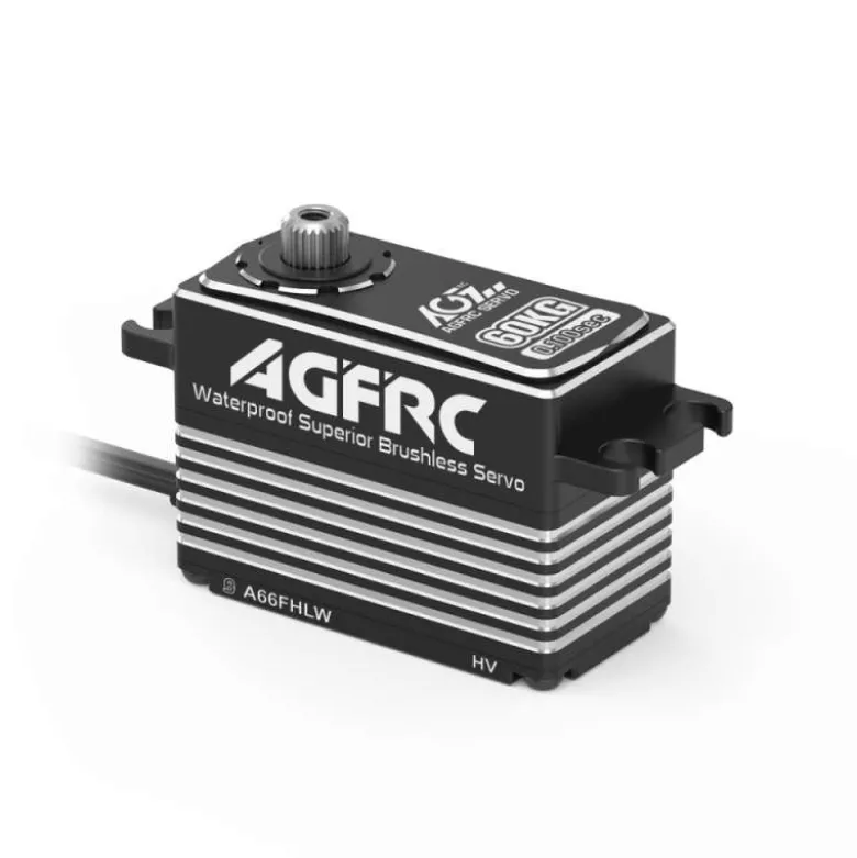 AGF-RC A66FHLWA66FHLW Premium HV Brushless Low Profile Servo Alugehäuse 60kg / 0,1 sek bei 8,4V