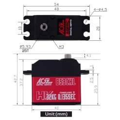 AGF-RC B53CHLV2B53CHLV2 HV Servo 32kg mit Metallgetriebe