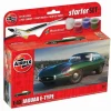 Airfix A55009Small Starter Set Jaguar E-Type Plastikbausatz in 1:43 inkl. Kleber, Pinsel und Hauptfarben