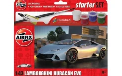Airfix A55007Starter Set - Lamborghini Huracan Plastikbausatz in 1:43 inkl. Kleber, Pinsel und Hauptfarben
