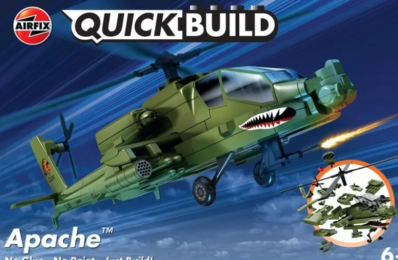 Airfix J6004QUICKBUILD Apache Plastikbausatz ohne Kleben