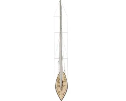 Amati 25051Rainbow 1934 Yachtbausatz mit Fertigrumpf 1:80