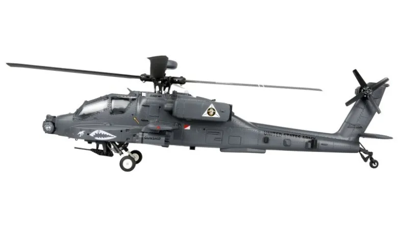 AMEWI 25369Apache AH-64D CP Helikopter 6G/3D RTF grau 1:32