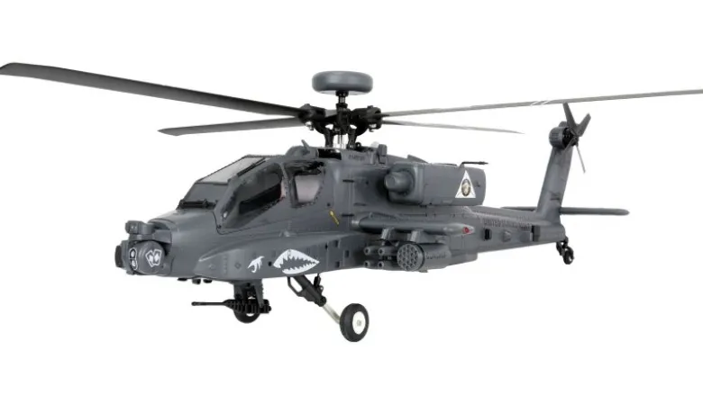 AMEWI 25369Apache AH-64D CP Helikopter 6G/3D RTF grau 1:32