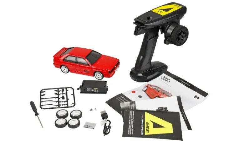 AMEWI 21150Audi quattro 1980 Onroad/Drift 4WD 1:28 RTR rot