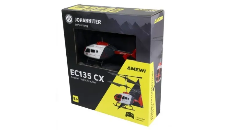 AMEWI 25370EC135 CX Johanniter Koaxial Hubschrauber 3-Kanal RTF