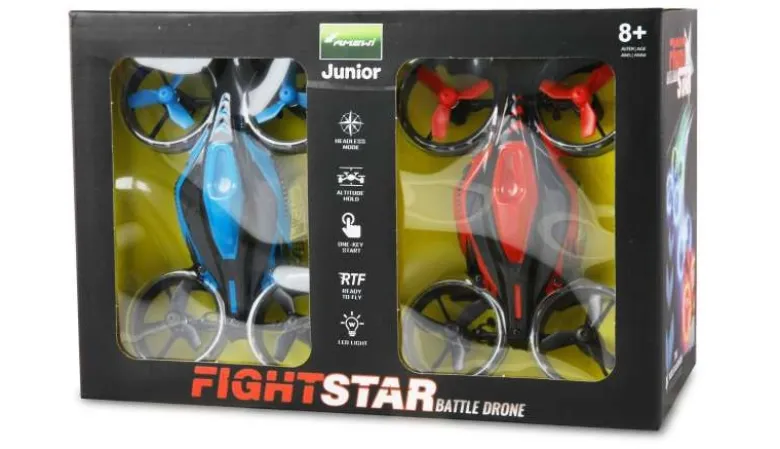AMEWI 25344Fightstar Battle Drone Set RTF, rot & blau