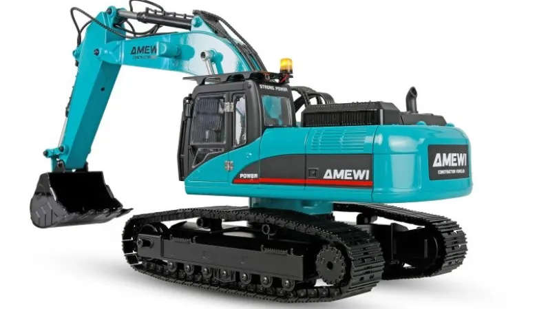 AMEWI 22748G705E Bagger Metall 1:14 RTR petrol