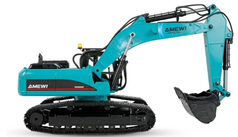 AMEWI 22748G705E Bagger Metall 1:14 RTR petrol