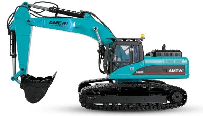 AMEWI 22748G705E Bagger Metall 1:14 RTR petrol