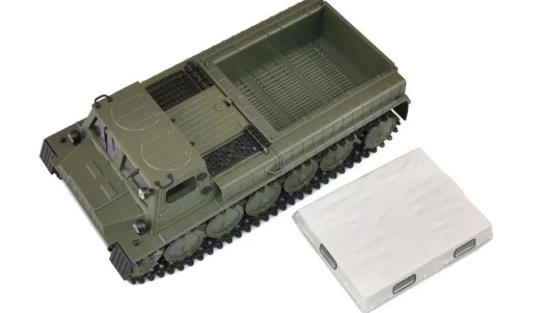 AMEWI 22617Gepanzertes RC Kettenfahrzeug 1:16 RTR olivgrün/weiß