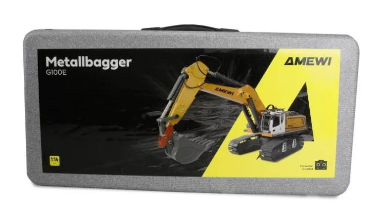 AMEWI 22749G100E Vollmetall Bagger 1:18 2,4Ghz RTR 10,3kg