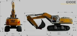 AMEWI 22749G100E Vollmetall Bagger 1:18 2,4Ghz RTR 10,3kg