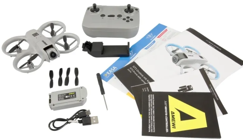 AMEWI 25379GT3 Drohne mit Kamera RTF 2,4GHz Mit Hinderniserkennung in drei Richtungen