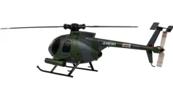 AMEWI 25353Hughes MD500 Helikopter Militär 4-Kanal 6G RTF, grau