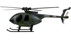 AMEWI 25353Hughes MD500 Helikopter Militär 4-Kanal 6G RTF, grau