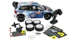 AMEWI 21142Hyper Go VW Polo WRC Rallye 4WD 1:7 RTR Akku/Lader MJX Brushless mit Gyro, 65km/h 4S Akku/Lader XT60