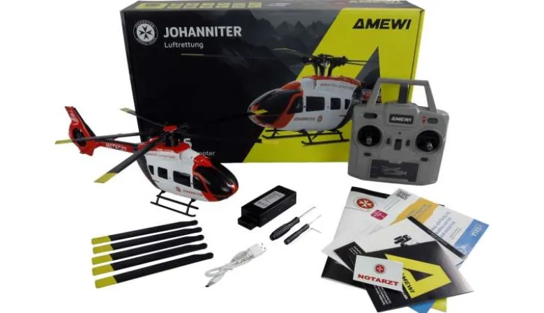 AMEWI 25365Johanniter H145 Helikopter Brushless 6-Kanal 6G RTF