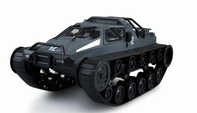 AMEWI 22439Ketten-Drift-Fahrzeug Military Police 1:12 grau/blau RTR