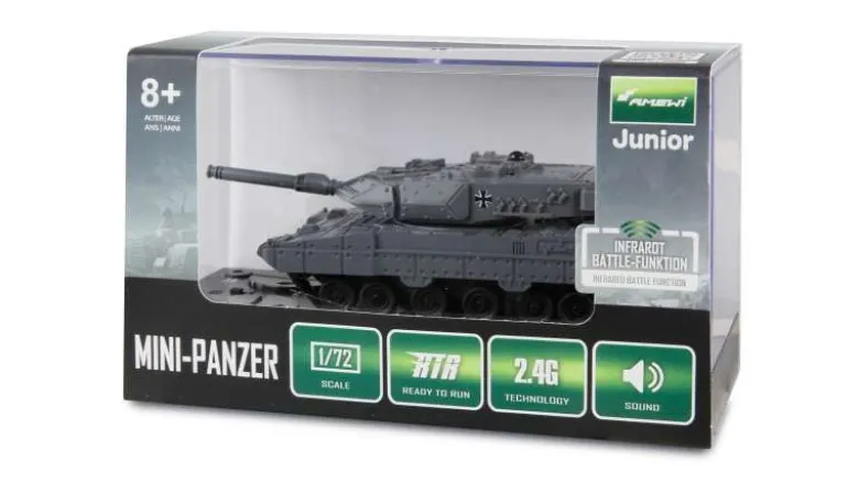 AMEWI 23107Leopard II Mini-Panzer mit IR-Battle-Funktion 1:72 RTR