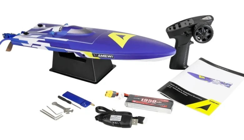 AMEWI 26118Marlin S5 Mono-Speedboot Brushless 450mm RTR 3S Lipo und Lagegerät enthalten. bis 50km/H