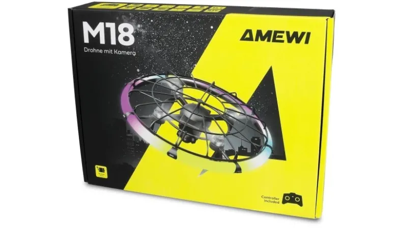 AMEWI 25376M18 Brushless-Drohne mit Kamera & LED-Ring RTF