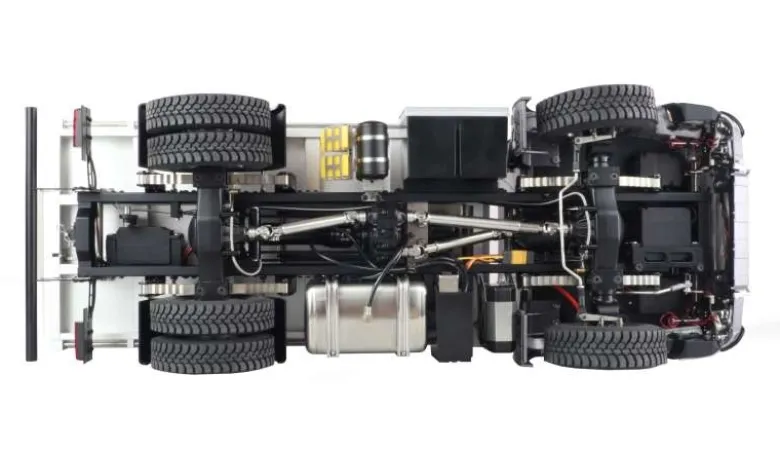 AMEWI 22612Mercedes-Benz Arocs Hydraulik Muldenkipper Pro 4x4 1:14 RTR Mit Sound, Licht, 2-Gang Getriebe, sperrbare Diffs