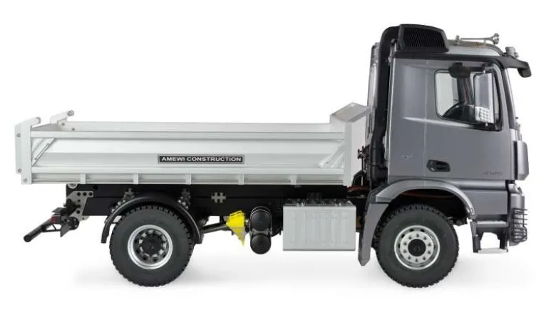 AMEWI 22615Mercedes-Benz Arocs Hydraulik Muldenkipper 4x2 1:14 RTR 2WD Heckantrieb, mit Licht und sperrbarem Differential
