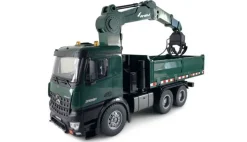 AMEWI 22568Mercedes-Benz Arocs Lizenz Kranwagen mit Kipper RTR grün