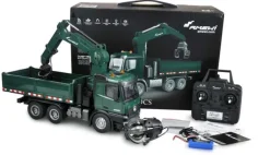 AMEWI 22568Mercedes-Benz Arocs Lizenz Kranwagen mit Kipper RTR grün
