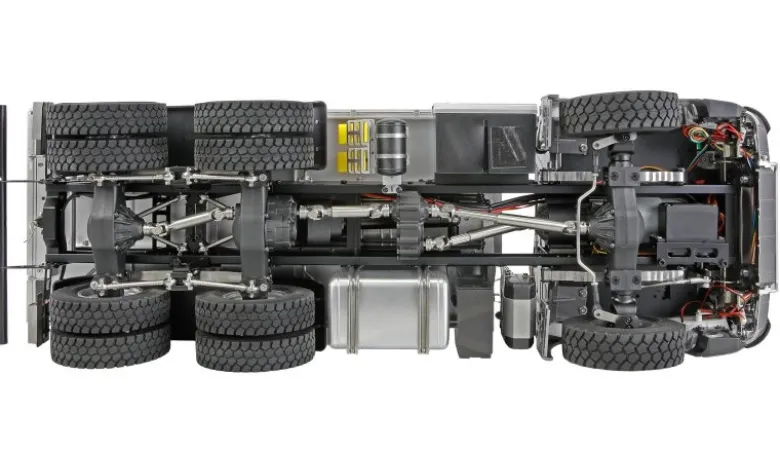 AMEWI 22729Mercedes-Benz Arocs Muldenkipper 6x6 1:14 RTR, rot