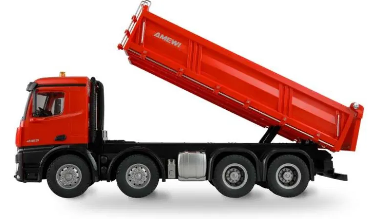AMEWI 22693Mercedes-Benz Arocs Muldenkipper 8x4/4 4WD 1:18 RTR rot