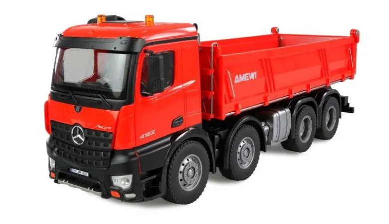 AMEWI 22693Mercedes-Benz Arocs Muldenkipper 8x4/4 4WD 1:18 RTR rot