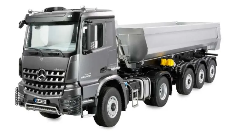 AMEWI 22696Mercedes-Benz Arocs Sattelzug mit Kippauflieger 4x4 1:14 RTR anthrazit