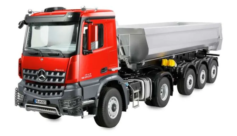 AMEWI 22695Mercedes-Benz Arocs Sattelzug Kippauflieger 4x4 1:14 RTR rot