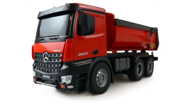 AMEWI 22407Mercedes LKW Kipper 1:14 2,4GHz RTR mit Akku und Lader, rot