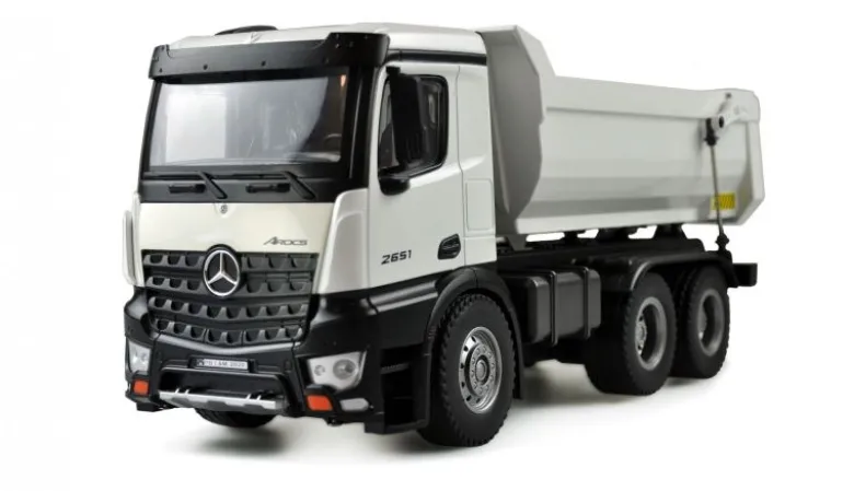 AMEWI 22413Mercedes LKW Kipper PRO Metall 1:14, 2,4GHz RTR weiß