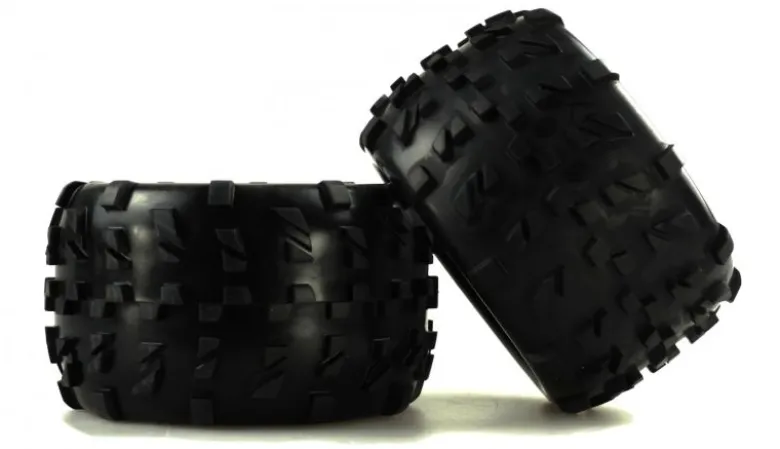 AMEWI 004-125MMonstertruck, Truggy 1/8 Kompletträder, weiße Felge 17mm (2)