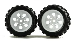 AMEWI 004-125MMonstertruck, Truggy 1/8 Kompletträder, weiße Felge 17mm (2)